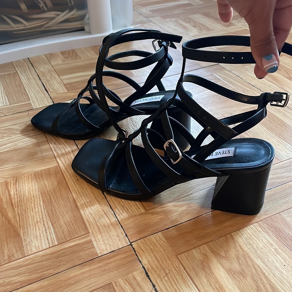 Steve Madden August Strappy Black Sandal